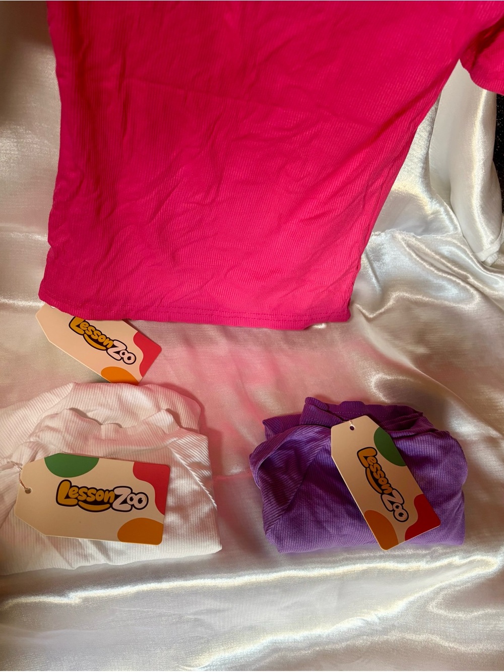 Pink/Purple/White Dog Shirts - Stretchy Comfort Tee